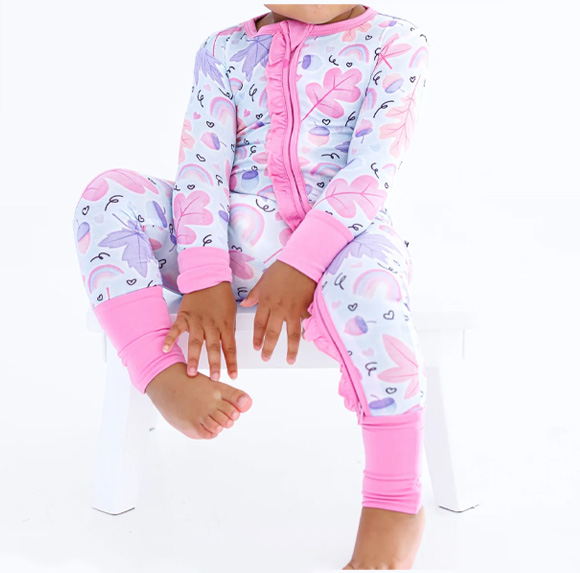 Ruffle Convertible Footie Zipper Romper